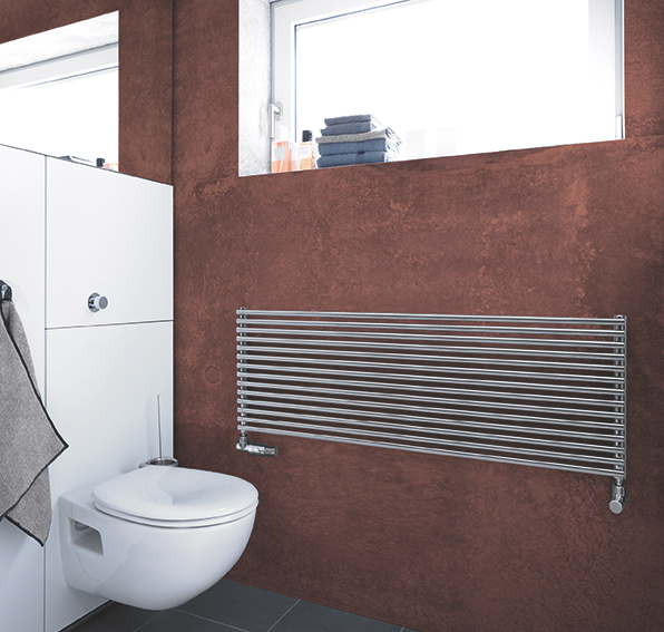 Zehnder_RAD_Kleo-HY_chrome_horizontal_bathroom_towel Rendering Zehnder Kleo Decorative radiator Front view